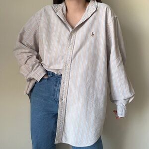 Vintage Ralph Lauren Striped Button-Up Shirt